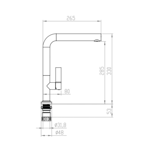 Misturador Monocomando De Mesa Para Cozinha Bica Alta 300 Grey Debacco - Imagem principal - d04b9b4f-d1f3-4ee7-8f63-c9fb2c9d272e