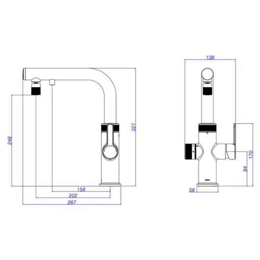 Misturador Monocomando De Mesa Para Cozinha Com Filtro e Água Fervente Cromado Deca 127V - Imagem principal - 8450f803-903f-4d6b-861c-f398230c2698