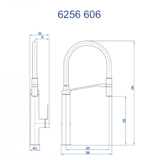 Misturador Monocomando de Mesa para Cozinha Santiago 6256 BK606 Preto Fosco Fani - Imagem principal - f76eb2d8-d92a-4372-b87d-97dc5cde4737