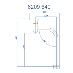 Misturador Monocomando De Mesa Para Lavatório Bica Alta 6209 Eros 640 Champagne Fani