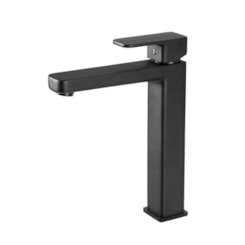 Misturador Monocomando de Mesa para Lavatório Bica Alta Axiom Slim 2879 52 Preto Matte Meber