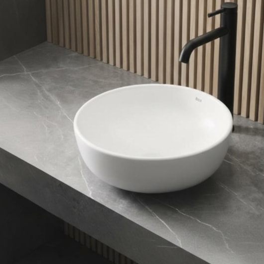 Misturador Monocomando de Mesa para Lavatório Bica Alta Ona Preto Matte Roca - Imagem principal - c2ee7efa-142b-4481-9082-42ea59f96e3f