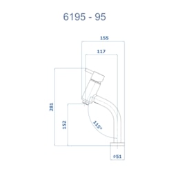 Misturador Monocomando De Mesa Para Lavatório Bica Baixa 6195 Slim 95 Doro Vecchio Fani