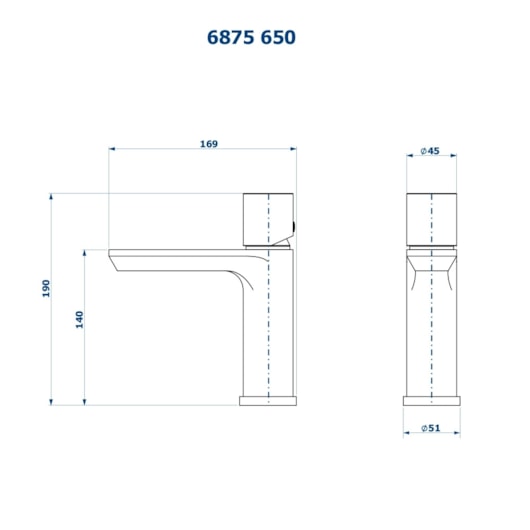 Misturador Monocomando De Mesa Para Lavatório Bica Baixa 6875 Elegance 650 Cromado Fani - Imagem principal - a7804d15-e3c0-45b5-8545-570df72214ed