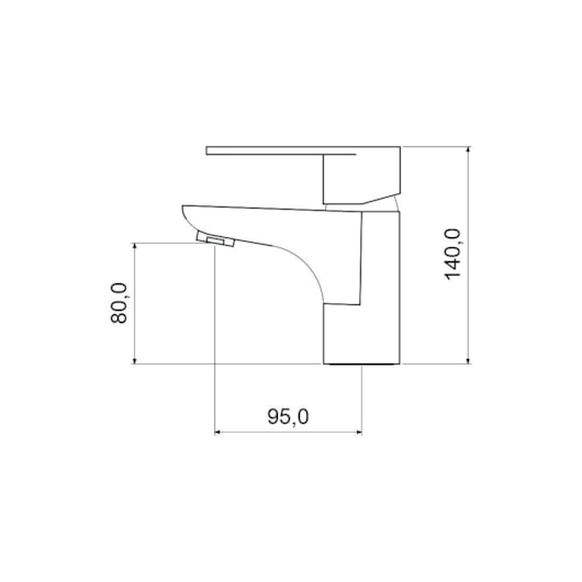 Misturador Monocomando de Mesa Para Lavatório Bica Baixa Minimal Advance 2875 78 Preto Matte Meber - Imagem principal - 5e138d6a-89c6-4829-9e48-99d7ecc1c5c6