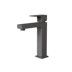 Misturador Monocomando de Mesa para Lavatório Bica Média Retta 6876 BK330 Preto Fosco DN 15 1/2