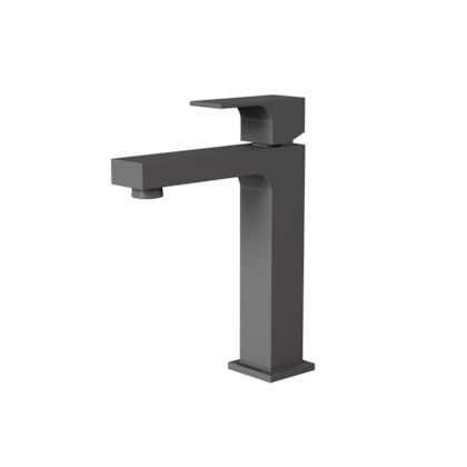 Misturador Monocomando de Mesa para Lavatório Bica Média Retta 6876 BK330 Preto Fosco DN 15 1/2
