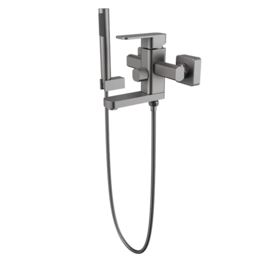 Misturador Monocomando de Parede para Banheira com Ducha Manual e Bica Retratil Purus Brushed Nickel Immersi - Imagem principal - aabde2c9-5c52-4a42-8a1a-c85cdd691805