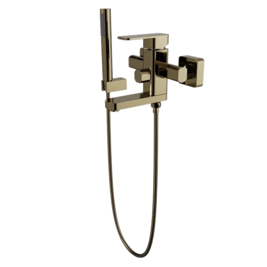 Misturador Monocomando de Parede para Banheira com Ducha Manual e Bica Retratil Purus Gold Immersi - Imagem principal - e09850b7-8845-4b36-b88a-6f7622cf0011