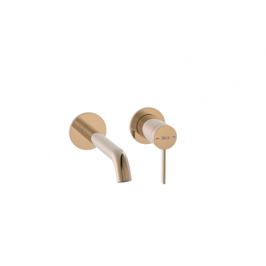 Misturador Monocomando de Parede para Lavatório Ona Rose Gold Roca - Imagem principal - 6e0ed01a-6dcd-43ca-8568-37d6964144db