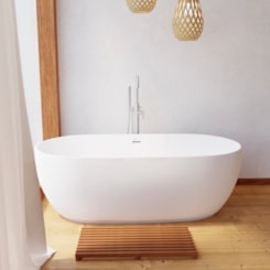 Misturador Monocomando de Piso para Banheira com Ducha Manual Amazon Brushed Nickel Immersi