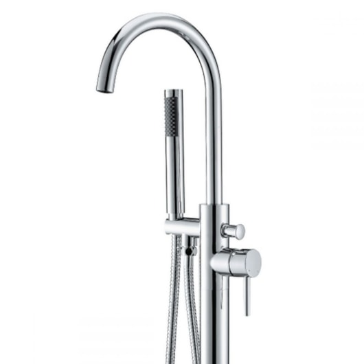 Misturador Monocomando de Piso para Banheira com Ducha Manual Amazon Chrome Immersi - Imagem principal - 72f7a93e-d7cf-4fec-9f0d-e3d25a0d267e