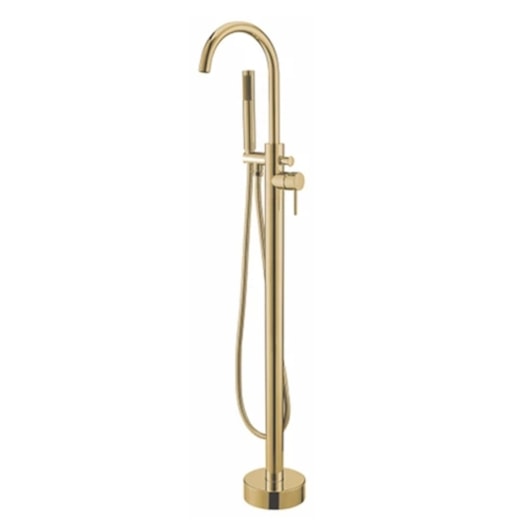 Misturador Monocomando de Piso para Banheira com Ducha Manual Amazon Gold Immersi - Imagem principal - 0dc42fad-84ab-442b-b6d2-caf9800f5b95