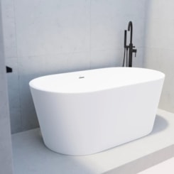 Misturador Monocomando de Piso para Banheira com Ducha Manual Amazon Matt Black Immersi