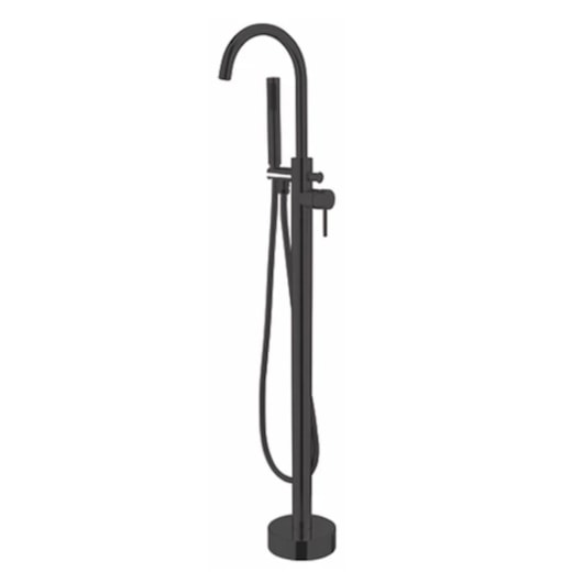 Misturador Monocomando de Piso para Banheira com Ducha Manual Amazon Matt Black Immersi - Imagem principal - 09e44d40-6f5a-433c-9921-4283065b95df