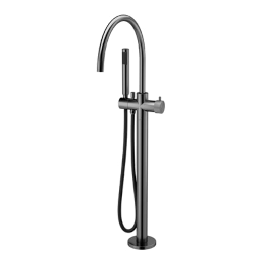 Misturador Monocomando De Piso para Banheira Com Ducha Manual Mix & Match Grafite Escovado Docol - Imagem principal - 6cd65bee-f52d-41a2-bf73-eafd93d78ae4