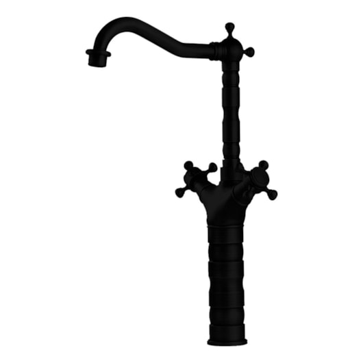 Misturador Monocomando Duplo Para Lavatório Bica Alta Kr381 Black Matte Kromma - Imagem principal - 9033a691-5907-4315-8c81-4da07c49c167