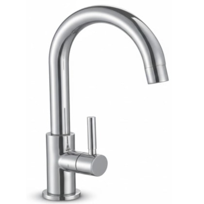 Misturador Monocomando p/Cozinha e Lavatório de Mesa Bica Alta Agile Cromado Romar