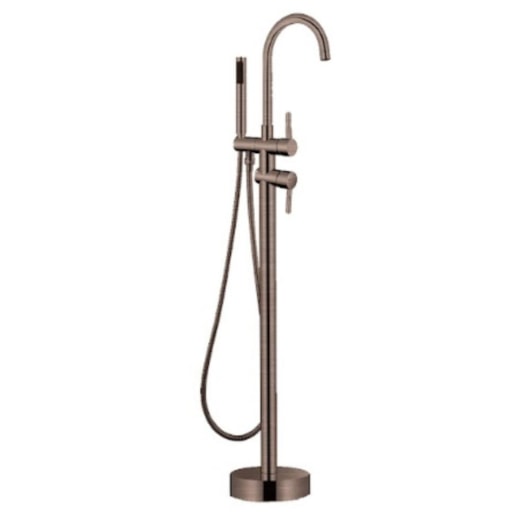 Misturador Monocomando Para Banheira De Chão Com Flexível 15M Kr208 Bronze Hera Escovado Kromma - Imagem principal - 97ade926-7362-4273-a5e6-9bcae75f71b9