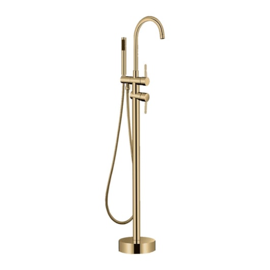 Misturador Monocomando Para Banheira De Chão Com Flexível 15M Kr208 Champagne Matte Kromma - Imagem principal - 6c542b71-8a2d-462e-aecf-78860e9f3bab