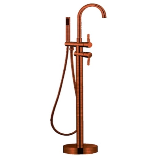 Misturador Monocomando Para Banheira De Chão Com Flexível 15M Kr208 Cobre Escovado Kromma - Imagem principal - 53f26675-efd1-4803-9311-11c11139c353