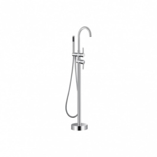Misturador Monocomando Para Banheira De Chão Com Flexível 15M Kr208 Cromado Kromma - Imagem principal - f603bac0-addb-4b71-a47c-a4ec540927d7