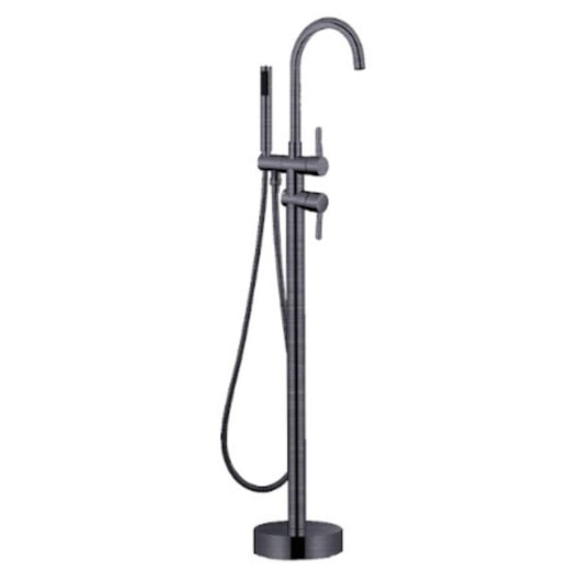 Misturador Monocomando Para Banheira De Chão Com Flexível 15M Kr208 Titânio Escovado Kromma - Imagem principal - 39f69561-b885-493e-9432-bf7c39c3be05