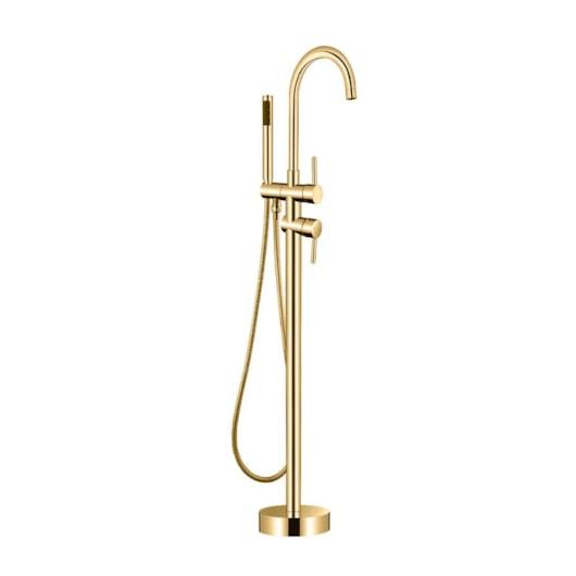 Misturador Monocomando Para Banheira De Chão Com Flexível 15M Kr209 Dourado Kromma - Imagem principal - c1740fcd-495e-4308-954a-f2ac88001060