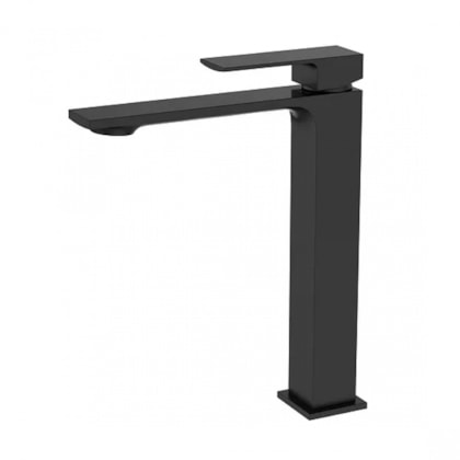 Misturador Monocomando Para Banheiro e Lavabo Slimt Bica Alta Black Matte Lexxa
