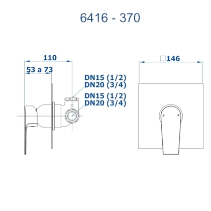 Misturador Monocomando Para Chuveiro Bold 370 Champanhe Fani