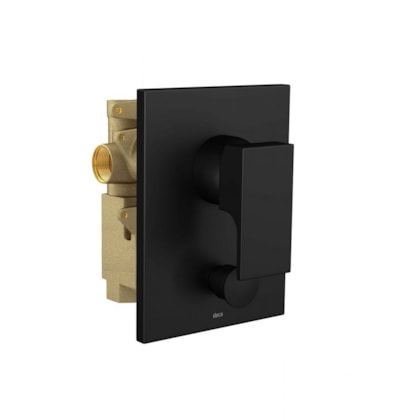 Misturador Monocomando Para Chuveiro Com Desviador Para Banheira Unic Black Matte Deca
