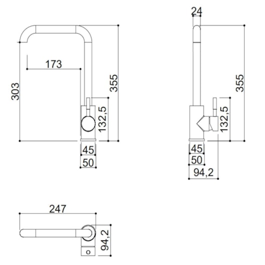 Misturador Monocomando Para Cozinha Bica Alta Giratória Kr503 Aço Inox Escovado Kromma - Imagem principal - e91fbd6d-f837-4568-9f65-aa51f9d22794