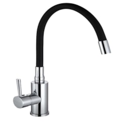 Misturador Monocomando Para Cozinha Bica Giratória Aço Escovado Drop