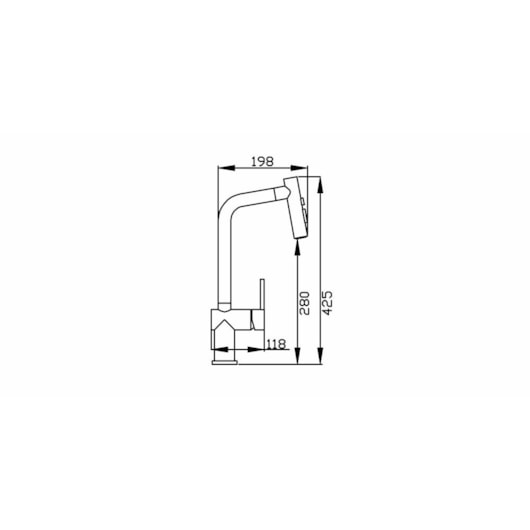 Misturador Monocomando para Cozinha de Mesa Bica Alta 500 Black Matte Debacco - Imagem principal - 9bc216c2-937f-461c-bb94-806cb66d0d11