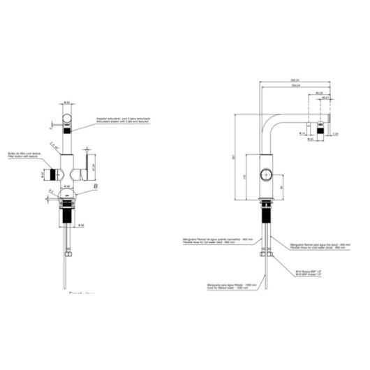 Misturador Monocomando Para Cozinha de Mesa Bica Alta Com Filtro Enjoy Go Cromado Deca - Imagem principal - 2ae0c8ae-9d2f-48e4-8d10-e83f0a87ec81