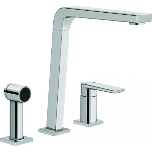 Misturador Monocomando Para Cozinha De Mesa Bistrô Com Ducha Cromada Docol - Imagem principal - f20f8abf-f3d4-4c7a-9a96-9b3a231bfc2d
