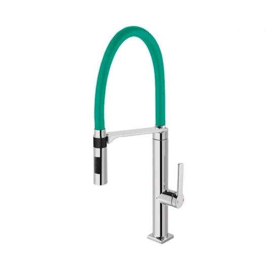 Misturador Monocomando Para Cozinha De Mesa Doc Cromada/verde Docol - Imagem principal - 6853383f-7d96-480a-978c-c97121293454