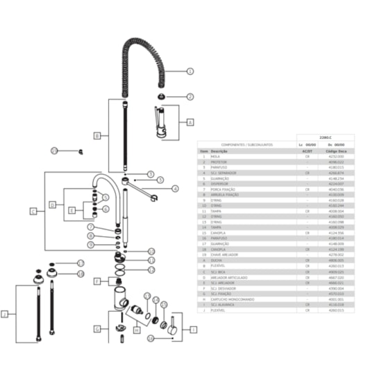 Misturador Monocomando Para Cozinha De Mesa Gourmet 2280 Cromada Deca - Imagem principal - a0a0b6d4-d876-4eb2-890a-51a156c61a27