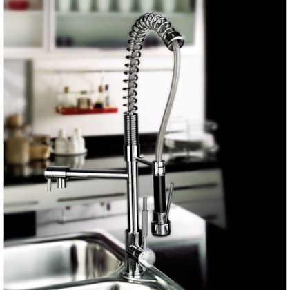 Misturador Monocomando Para Cozinha De Mesa Gourmet Kitchen Com Ducha Especial C76 2267 Cromada Lorenzetti