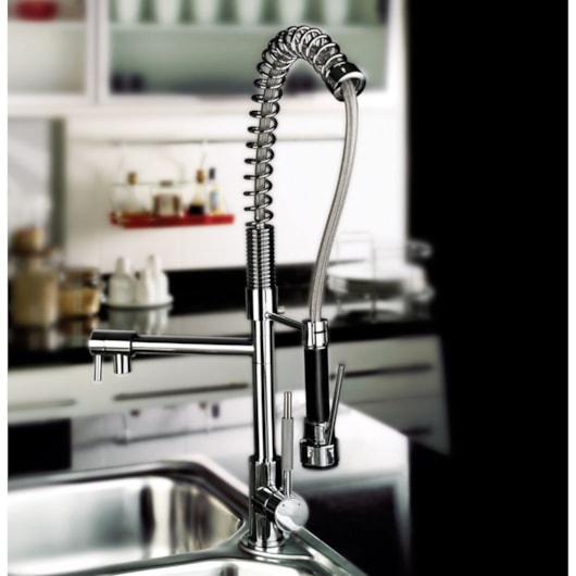 Misturador Monocomando Para Cozinha De Mesa Gourmet Kitchen Com Ducha Especial C76 2267 Cromada Lorenzetti - Imagem principal - c4667edc-3502-404e-aefe-dc07a73195d9