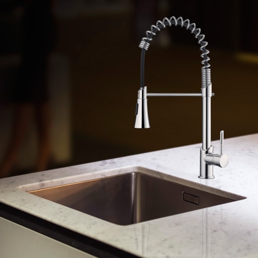 Misturador Monocomando Para Cozinha De Mesa Gourmet Loren Kitchen Com Ducha  Cromado Lorenzetti - Imagem principal - a1209a85-b324-4ded-a1d4-8e227ea70dfb