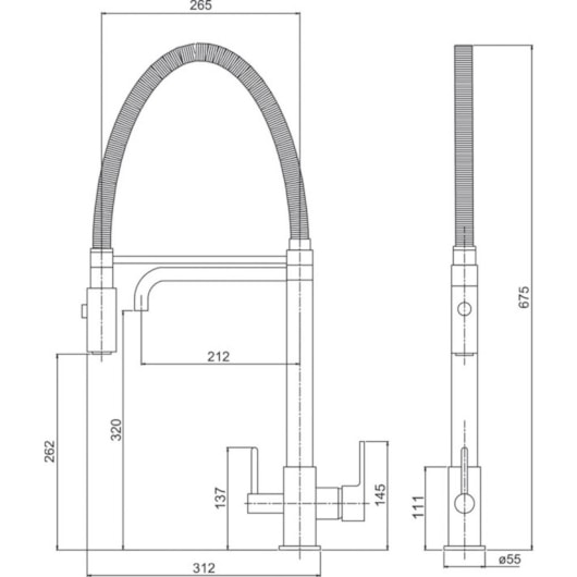 Misturador Monocomando Para Cozinha De Mesa Kitchen Com Ducha E Saída Para Água Filtrada 2264 Cromada Lorenzetti - Imagem principal - dc6e1180-4d75-436f-b4d7-b17673f264aa