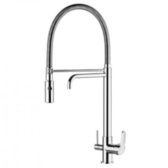 Misturador Monocomando Para Cozinha De Mesa Kitchen Com Ducha E Saída Para Água Filtrada 2264 Cromada Lorenzetti