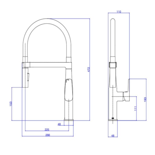 Misturador Monocomando Para Cozinha De Mesa Level Motion Cromado E Preto Deca - Imagem principal - 8c6fa822-3e32-4df6-8303-abe0da69f53d