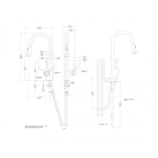 Misturador Monocomando Para Cozinha De Mesa Mangiare Cromada Docol - Imagem principal - a090eaf2-5e12-4ba9-904b-01728f235e7e