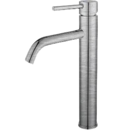 Misturador Monocomando Para Lavatório Bica Alta Aço Escovado Drop
