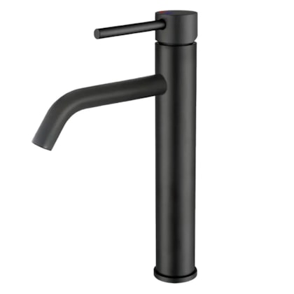Misturador Monocomando Para Lavatório Bica Alta Black Matte Drop