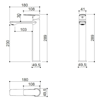 Misturador Monocomando Para Lavatório Bica Alta Kr679n Cromado