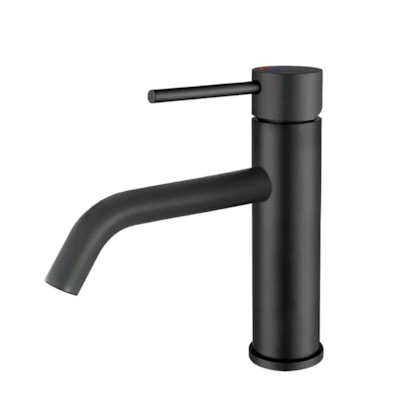 Misturador Monocomando Para Lavatório Bica Baixa Black Matte Drop