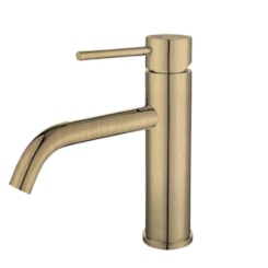 Misturador Monocomando Para Lavatório Bica Baixa Dourado Escovado Drop